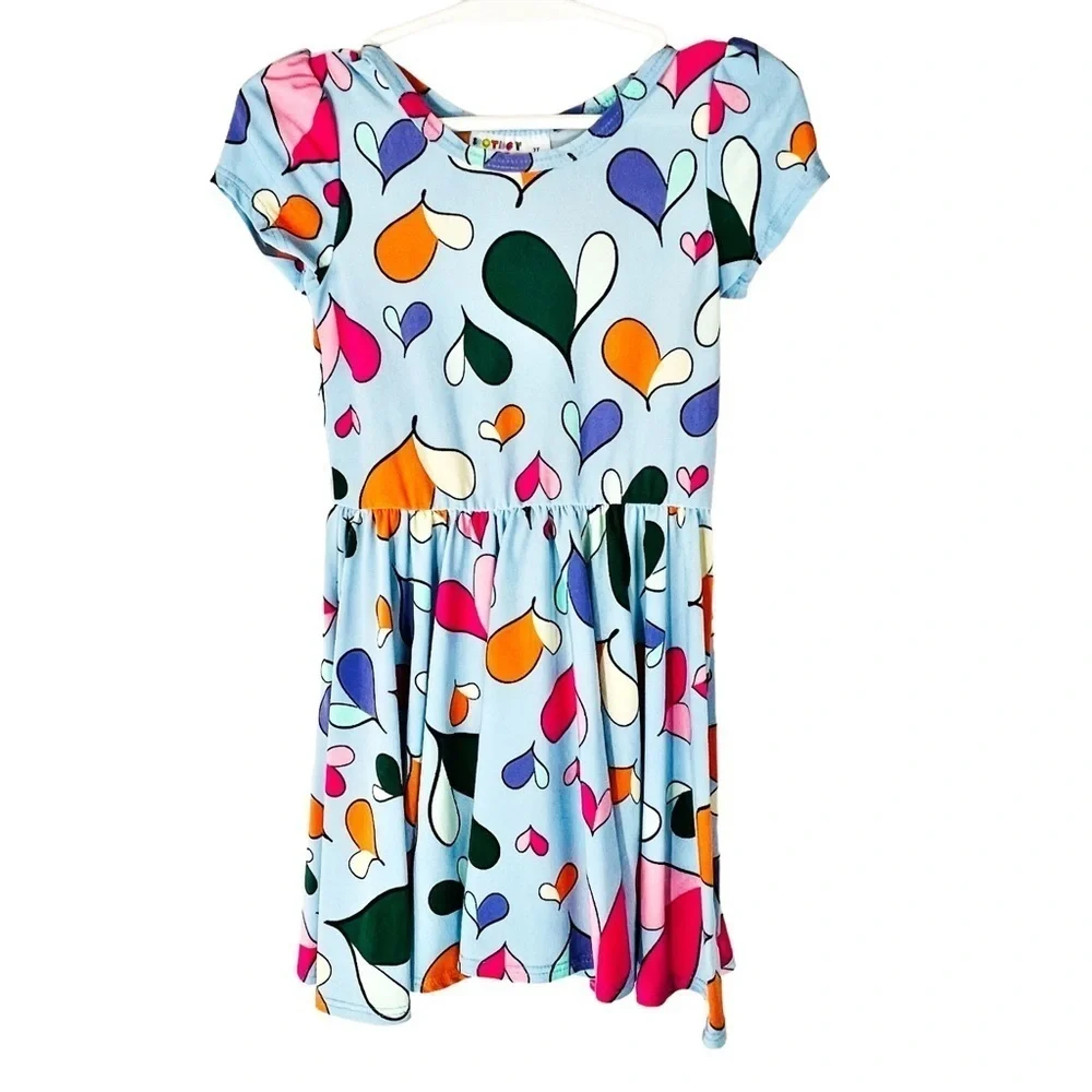 Dot Dot Smile Twirly Blue Heart‎ Dress